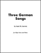 Three German Songs Vocal Solo & Collections sheet music cover